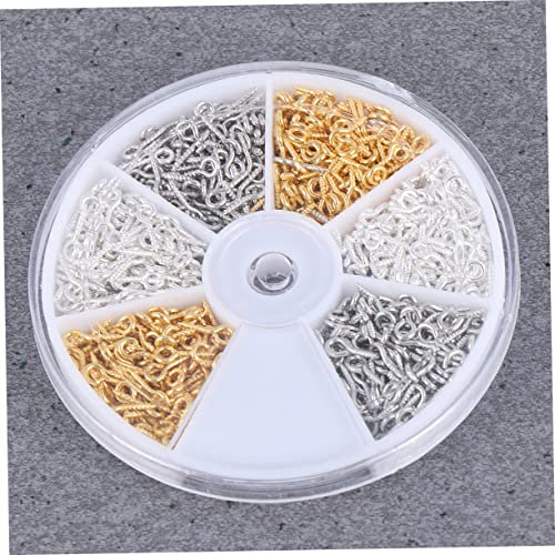 CIYODO Juego De Tornillos De Ojo De Oveja Multiuso, Gancho Roscado Autorroscante, Colores Variados, Aproximadamente 900 Piezas, Adecuado Para Manualidades y Bricolaje