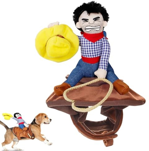 Cowboy-Sattel-Hundekostüm - Hunde-Pferdesattel-Kostüm, Lustiges Hunde-Weihnachtskostüm | Kreatives Hundeweihnachtskostüm, Hundekatzenkostümkleidung, Halloweenkostüme für Welpen