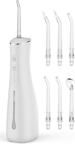 Leistungsstarke Munddusche Elektrischer Zahnreiniger 4 Modi 4 Düsen Kabellose Munddusche IPX7 Wasserdicht