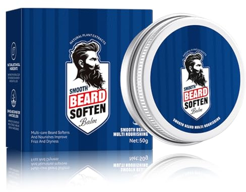 Beard Balm for Men 50g Nourishing Beard Moisturiser with Moroccan Oil, Jojoba Oil & Grape Seed Extract, Softens Coarse Beard, Shine & Reduces Frizz, Versatile Grooming for All Hair Types Beard Care