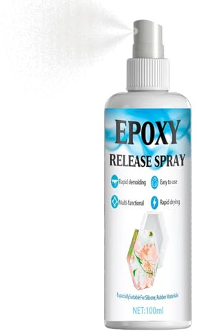 Spray desmoldeador epoxi genérico – Agente de liberación de fluidos 100 ml – Spray de silicona desmoldeador para molde, vela yeso proyectos creativos moldeo artesanía DIY