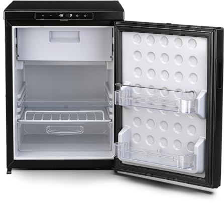 Mini Kühlschrank, 50L Kühlschrank klein, 12V/24V 230V Kleiner Kompressor Kühlbox mit umkehrbarer Tür, Ultra-Leise, LED & App Steuerung, Energieeffizienter Kompaktkühlschrank für Auto, Boot, Wohnmobil