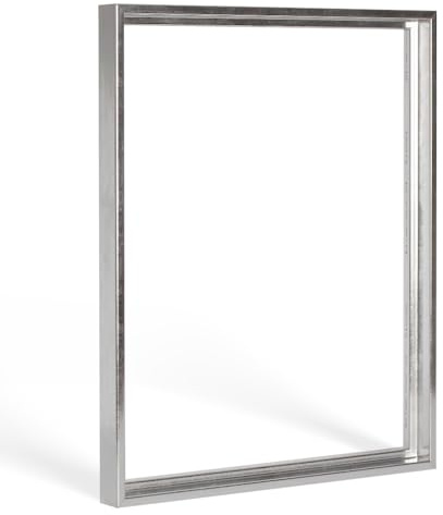 Bildershop-24 Schattenfugenrahmen Lemgo für Keilrahmenbilder und Leinwände 30x40cm Silberglanz Vintage Silber