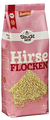 Bauckhof Bio Hirseflocken Vollkorn glutenfrei Demeter (1 x 475 gr)