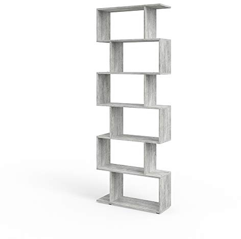 Vicco Divisorio per ambienti Levio, Grigio, 70 x 192.2 cm, per una suddivisione flessibile degli spazi in forma a Z, posizionabile su entrambi i lati