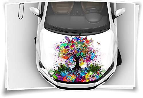 Medianlux Bunt Flora Baum Blumen Motorhaube Auto-Aufkleber Steinschlag-Schutz-Folie Airbrush Tuning Car-Wrapping Luftkanalfolie Digitaldruck Folierung
