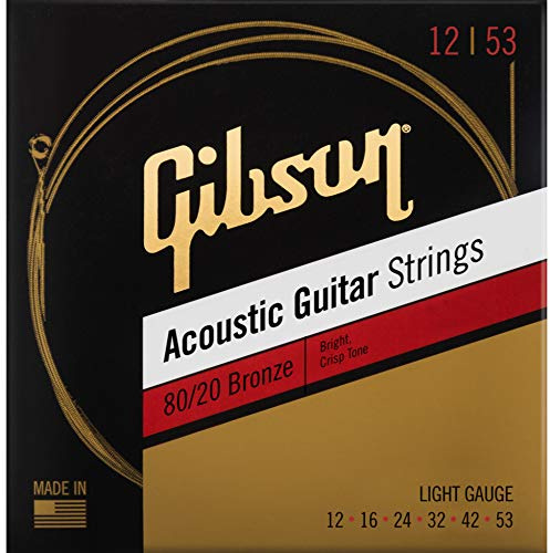 Gibson 80/20 Bronze Acoustic Guitar Strings - Light…