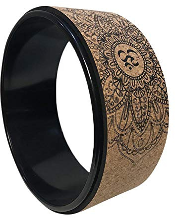 Yoga Wheel, Corcho Natural Yoga Fitness Rueda Hueca Mejora Volver Bends Extensible Pilates Yoga Círculo