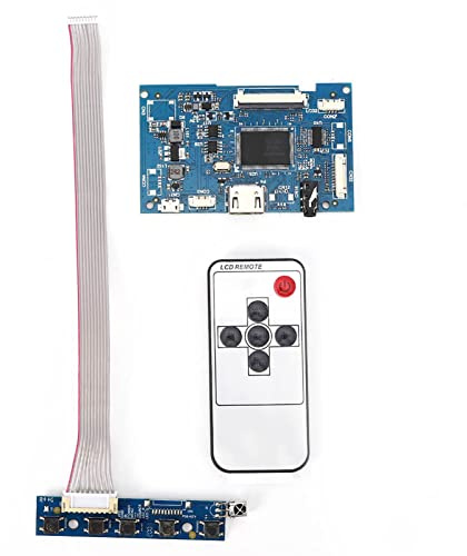 HDMI-Controller-Board-Kit, LCD-Treiberplatine mit Fernbedienungskabeltastatur für universellen 50-poligen 7-Zoll-Bildschirm