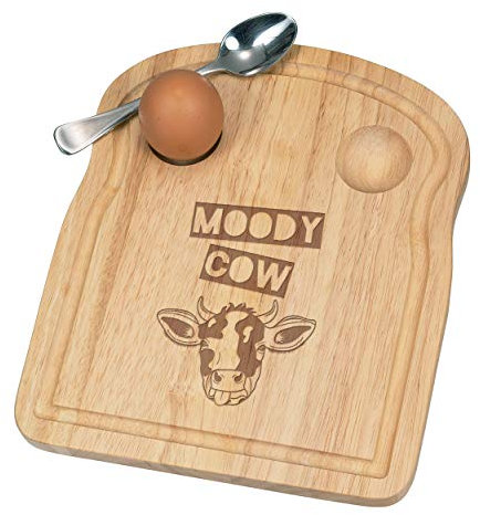 Moody Vache Petit Déjeuner Fofolle Coquetier Board en Bois