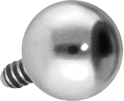 PIERCINGLINE Titan Schraubkugel mit Außengewinde 0,9 mm KUGEL Piercing Aufsatz Ersatz Farb & Größenauswahl