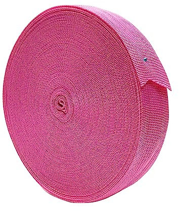 JYC CREATIVE 25 Meter Rucksackband, 16 Farben, 5 Größen, Polypropylen, Modern, Alle Gelegenheiten, Rosa, 32 mm, 144