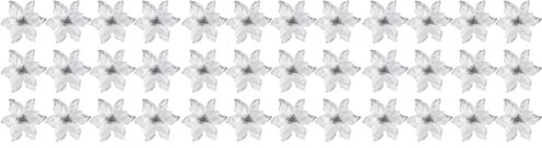 TOYANDONA 96stücke Teiliges Weihnachtsblumen-dekorationsset Glitzernde Kunstblumen Für Weihnachtsbaum Festlichkeiten Und Raumgestaltung Imitierte Blumen Langlebig Und Leicht Für