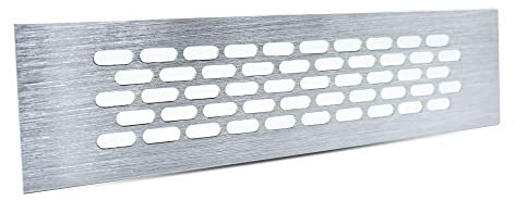 DOJA Barcelona | Rejilla Ventilacion Inox | 480X80 | INOX | PACK 1 | Rejilla Ventilacion Horno, Chimenea, Cocina, Baño | Rejilla de Ventilacion Antihumedad | Muebles, Fregaderos, Electodomesticos