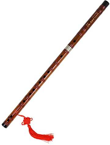 DRESSOOS Bambusflöte Für Anfänger Aus Langlebigem Holz Mit Messingverbindung Chinesisches Traditionelles Lerninstrument in G-dur Mit Tragebox Graviert Und Leicht Transportabel