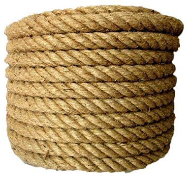 Garten Schnur 20mm 5-50m Jute Seil Schnur Seil Natürliche Hanfkabel DIY Dekor Katze Haustier Kratzende Terrasse (Color : 20mmx50M)