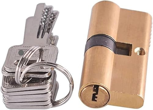 Nightlatch,Thumbturn Knob,Door Barrel Locks，Thumb Turn Euro Cylinder Lock， Euro Cylinder Lock Cylinder AB Key Anti-Theft Lock 65 70 80 90 115mm Cylinder Biased Lock Entrance Brass Door Lock Lengthened
