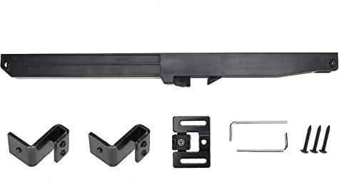 Gavigain Soft-Close-Mechanismus Puffer Dämpfer für Schiebetür einstellbar Rise & Fall, schwarz Stahlkonstruktion, geeignet für alle Arten von Schienen und Metall-Box Schubladen