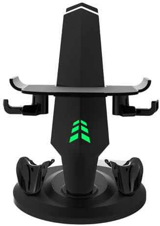 XBERSTAR Soporte de realidad virtual, base de carga de auriculares VR Display Stand Accesorios para Oculus Quest 2/Quest 3 VR Headset (negro)