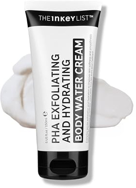 The Inkey List PHA Body Water Cream da 150 ml, crema idratante 2 in 1 per esfoliazione e idratazione, per una pelle più liscia, luminosa e uniforme, senza profumo, adatta a tutti i tipi di pelle