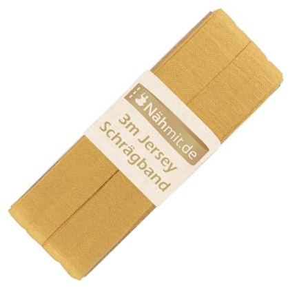 Nähmit - Jersey Schrägband - elastisches vorgefalztes Einfassband 3 Meter x 20mm