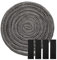 ALI2 - Junta de inserción para chimenea, 8 x 2,5 m, junta plana para insertar, junta para chimenea, junta para chimenea de madera, puerta de horno, junta de cristal de madera y negro (8 x 2,5 m)