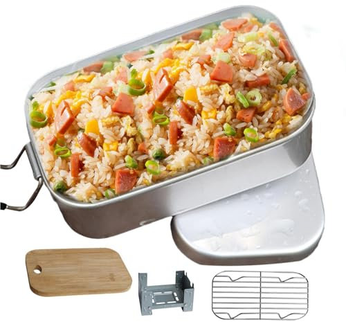 para camping, para exteriores, utensilios de cocina para camping, cubiertos para exteriores, 4 piezas, plegable de aluminio, aislada, juego de cocina portátil para