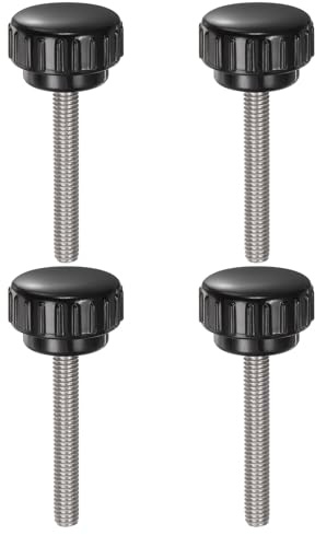 QUARKZMAN 4 Stück Rändelschraube mit Gewinde M6 x 40mm x 25mm Edelstahl 304
