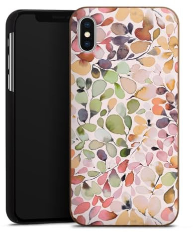 Coque en Bois Compatible avec Apple iPhone XS Max Coque en Bois veritable Coque de Protection en Bois Motifs Eucalyptus Motif