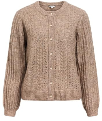 Objflora Re Ls Knit Button cardigan Noos, Ökenduvor, XL