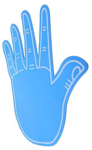 Garneck Guanti in Schiuma Eva Dita Giganti da Cheerleader, Mani di Schiuma Portatili Blu per Tifo Sportivo, Accessori per Eventi e Feste Sportive