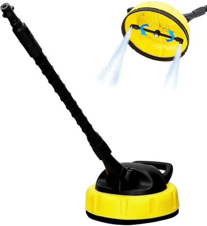 Lavapavimenti per esterni – Heavy Duty Rotary Patio e | Testa girevole a 360° con getti spray per una pulizia efficiente, accessorio riutilizzabile per la pulizia del calcestruzzo per