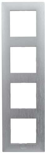 LEGRAND Marco cuádruple de la gama Niloé Step para instalación componible, Color Inox, 398290
