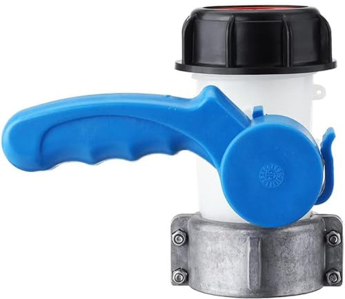 Jvnhent IBC Adapter Kugelhahn IBC Tank Zubehör Tank Ablasshahn IBC Absperrhahn Auslaufhahn Klappenhahn für IBC Container, Wassertank, Regentonne, Kanister (DN40 (62mm))