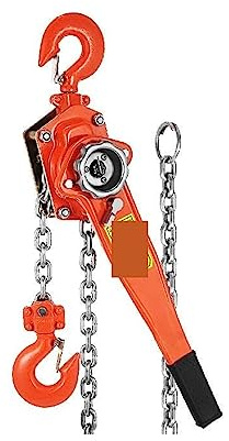 CCKUYT Polipastos eléctricos de Cadena con Palanca, 3T/1,5T, Manual, con trinquete, 1,5 M, 3 M, 6 M, portátil, con Mecanismo de tracción y elevación