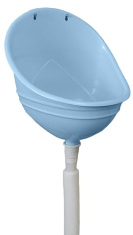 Urinoir en plastique pour homme, montage mural, sans odeur, anti-éclaboussures, sans eau, avec tuyau pour la maison, le dortoir, le jardin, le camping-car, urinoir en plastique bleu pour homme sans