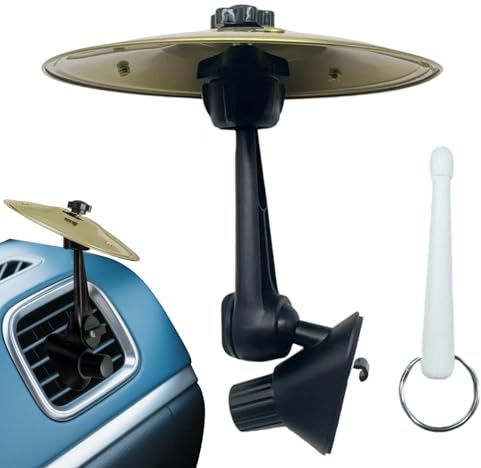 Mini Platillo, Platillo Bateria Para Coche, Mini Drum Clip,Tambor De Coche, Tambores Y Platillos Con Baquetas Para Platillos De Coches Accesorio Compacto Para Vehículos Para Amantes De La Música