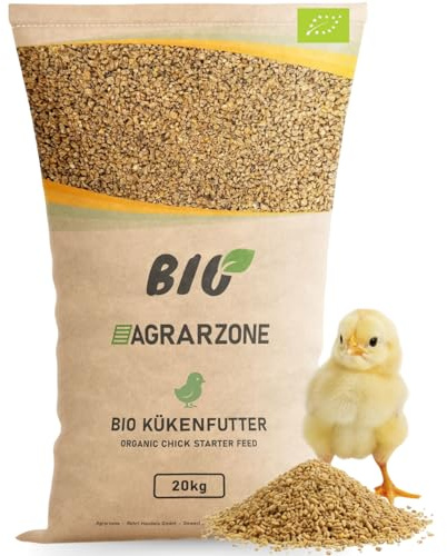 Agrarzone Bio Kükenfutter Starter 20 kg Hühner Geflügel Küken Aufzucht | Bio, Kükenaufzucht, nährstoffreich, Wachstum, Hühnerküken