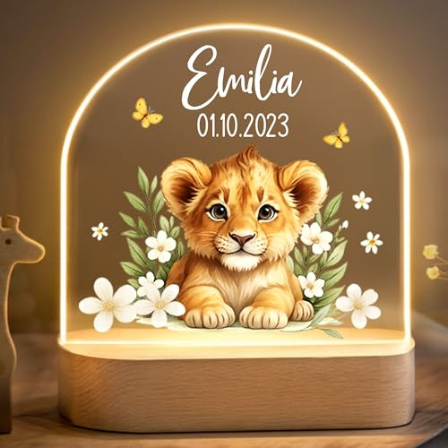 Little Deco individuelle Nachttischlampe, Nachtlicht Baby, Lampe mit Namen | Tischlampe mit Kabel, Stilllicht, Kinderzimmer Deko, indirekte Beleuchtung, Wickellicht, Baby Geschenk personalisiert