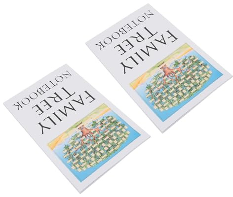ZAWELIYO Juego de 2 Cuadernos de árbol Genealógico para Investigación de Historia Familiar, Páginas Forradas Duraderas para Estudio de Genealogía, 8,3 X 5,5 Pulgadas