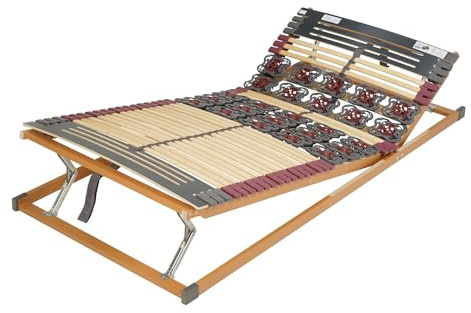 FMP | 7 Zonen Teller-Leisten Lattenrost Rhodos | Komfort | 100x190 cm | Kopf- und Fußteil verstellbar | TÜV/GS Zertifiziert | fertig montiert