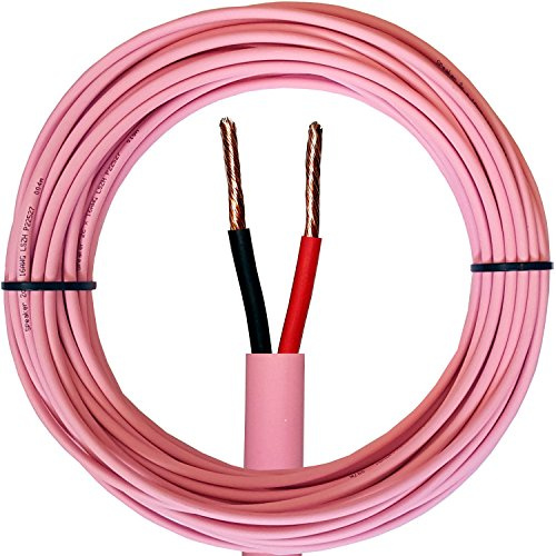 Loops Pink Low Smoke (LSZH/LSHF), Double Insulated Speaker Cable Reel - 16AWG 1.5mm², PURE COPPER 100V Flex Audio Wire For Speakers & Amplifiers/Amp (25m Speaker Cable)