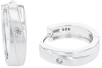 Amor Creolen 925 Sterling Silber Damen Ohrschmuck, mit Zirkonia synth., Kommt in Schmuck Geschenk Box