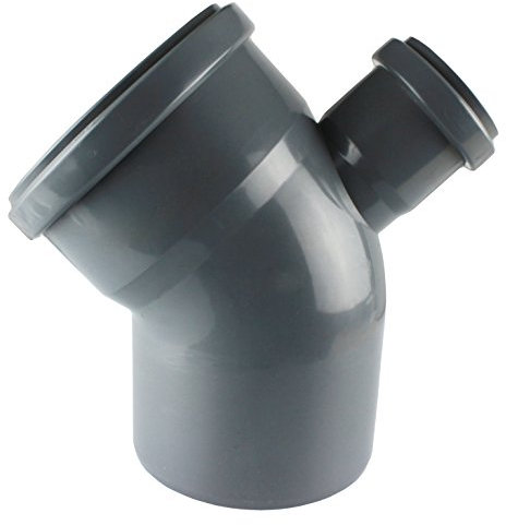 MKK - 19594 - HT 45° Bogen DN 110 Einfachabzweig DN 50 Abflussrohr Kanalrohr 90°