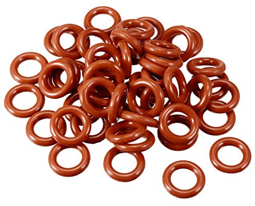 sourcingmap Silicone O-Ring, 15mm OD, 8.8mm ID, 3.1mm Width, VMQ Seal Rings Gasket, Red, Pack of 50