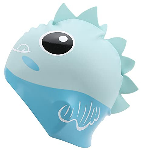 Gorro de baño Infantil con Aleta Dorsal, Gorro de natación para niños con diseño Tiburón, Gorro de baño cómodo y resistente, para natación, playa y actividades acuáticas