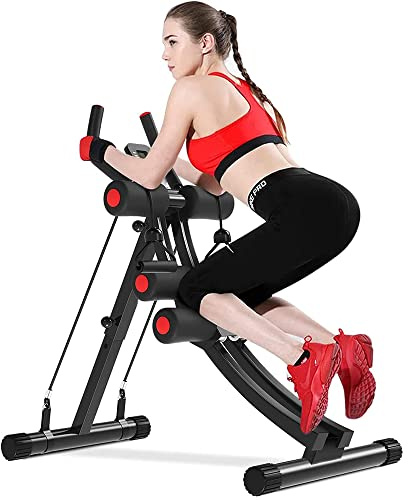 Fitlaya Fitness AB Equipo de entrenamiento para gimnasio en casa, equipo de ejercicio abdominal con bandas de resistencia