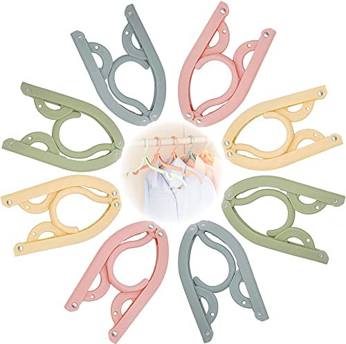 CTDMJ Grucce da viaggio pieghevoli, 8 pezzi, antiscivolo, portatile, salvaspazio, per casa, hotel, campeggio (4 colori)