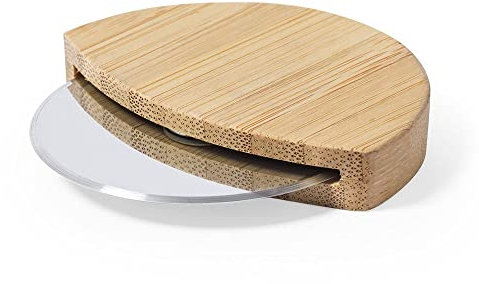 Generico Bomboniera per matrimonio - TAGLIAPIZZA IN SCATOLA REGALO - taglia pizza idea regalo nozze bomboniere - VARI MODELLI E DESIGN (Manico bambu)