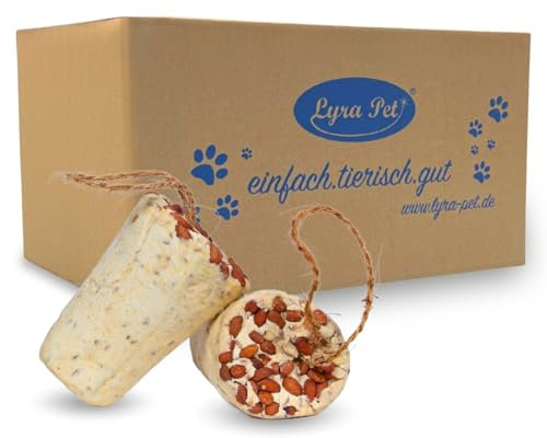 Lyra Pet® 3 x 12 STK. Protein Boost Nuss Riegel mit Erdnüssen | Fettfutter mit Erdnussbutter, Saaten & Kernen | Wertvolle Energiequelle für Wildvögel | Fettreiches, ganzjähriges Vogelfutter